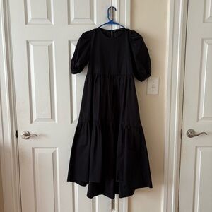 Zara black poplin dress in XS